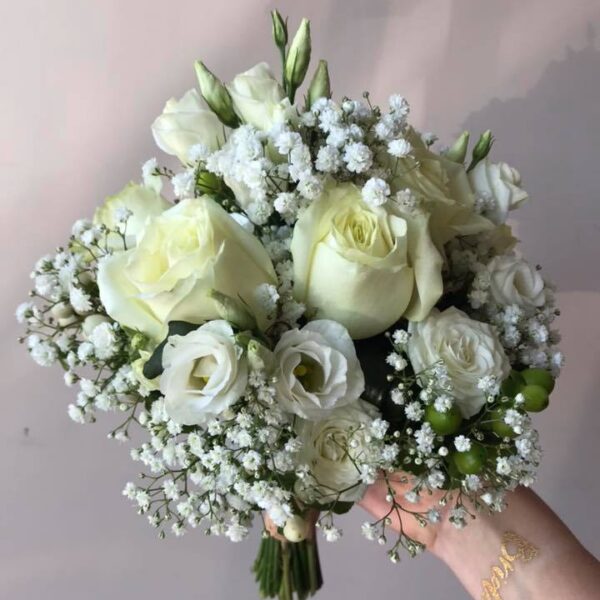 Bouquet rond tout blanc