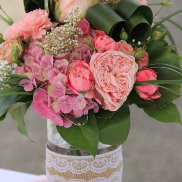 Alternative view of Bouquet champêtre rose poudré