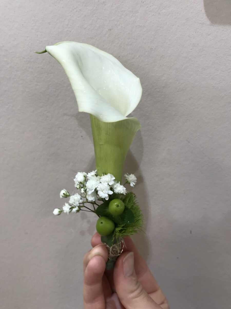 Boutonnière Arum (Calla)