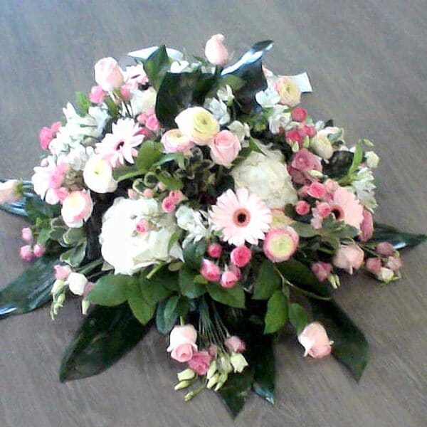 Coussin rond rose