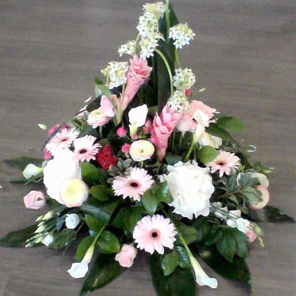Coussin en hauteur rose