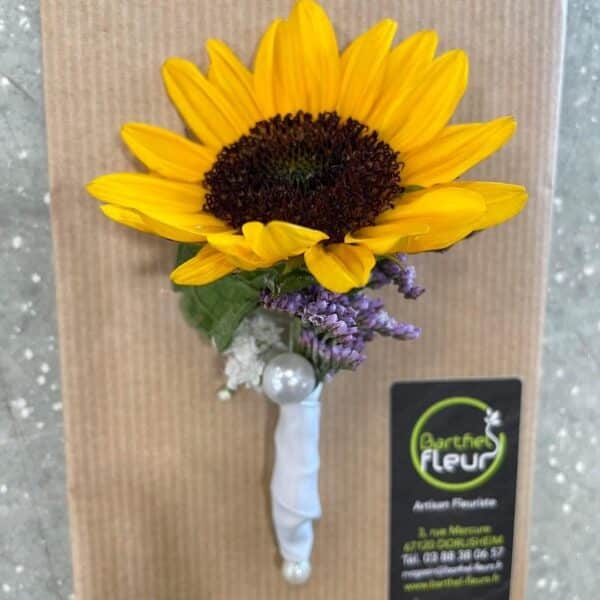 Boutonnière marié champêtre