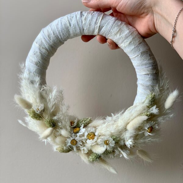 Bouquet de mariée arceau en fleurs séchées uniquement