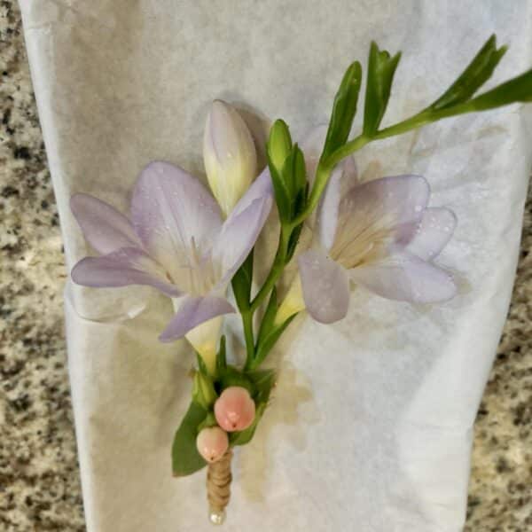 Alternative view of Boutonnière freesia